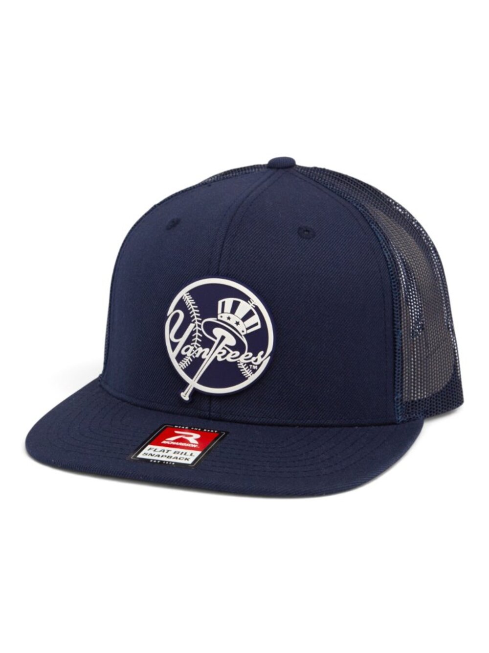 New York Yankees Navy 3D Wool Blend Flat Bill Hat- Navy